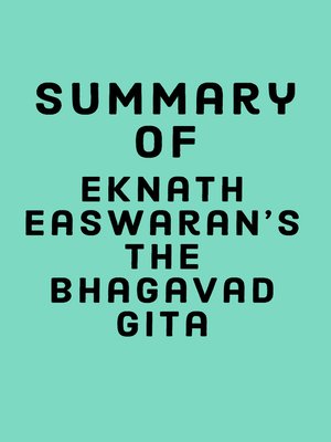 cover image of Summary of Eknath Easwaran's the Bhagavad Gita